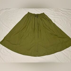 Free Assembly Women's Tie Front Cotton Maxi Skirt size S